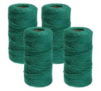 PINGEUI 4 rotoli di spago da giardino verde, 2 mm × 100 m, spago da giardino, confezione colorata, per fai da te, artigianato, decorazione, rilegatura