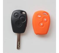 PINGFEN Auto Accessori per Smart 453 Fortwo Forfour 2015-2019 Telecomando per Auto Portachiavi Allarme Chiave Dritta Logo Cover Custodia Portachiavi in Silicone di Colore (Color : Orange)