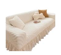Pingive coperture per divani elasticizzati con divano in velluto caldo lavabile white Quadruple(93-118in)(235-300cm)