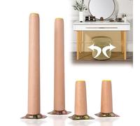 pingping1991 Gambe per mobili in Legno Massello,4 Pz Cono Piedini per Divano con Piastra di Montaggio e Pad Antiscivolo,Ricambio Parti di Mobili,per Tavolo Armadi Divani Sedie Letto,Dritto,40cm/16in
