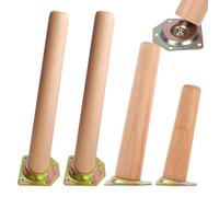 pingping1991 Gambe per mobili in Legno Massello,4 Pz Cono Piedini per Divano con Piastra di Montaggio e Pad Antiscivolo,Ricambio Parti di Mobili,per Tavolo Armadi Divani Sedie Letto,Oblique,40cm/16in