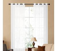 PINGSANL Tende Leggere 500 x 350 cm Filtranti Luce Voile con Fettuccia Moderne Morbido per La Casa per Soggiorno e Camera da Letto, Bianco