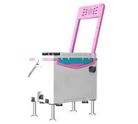 PINGSHI Boutique UK Scatola da Pesca Ultraleggera da 21 Litri con Seduta, Gambe di Sollevamento a 8 Posizioni, Schienale Nascosto, Contenitore for Attrezzi in Materiale Composito Multistrato ABS(Wit)
