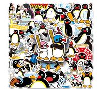 Pingu Adesivi 50 pezzi carini impermeabili Funny Animali adesivi per skateboard, laptop, bagagli, auto, telefono, chitarra, computer, scrapbook moto, cartoni animati, pinguino, adesivi per ragazze e
