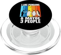 Pinguini al tramonto retrò mi piacciono i pinguini PopSockets PopGrip per MagSafe