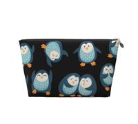 Pinguini Cartoon modellato, Borsa da toilette Borsa per trucco Borsa per cosmetici Borsa da toilette da viaggio portatile