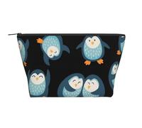 Pinguini Cartoon modellato, Borsa da toilette Borsa per trucco Borsa per cosmetici Borsa da toilette da viaggio portatile