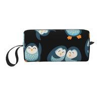Pinguini Cartoon modellato, Borsa per il trucco Borsa per cosmetici Borsa da toilette da viaggio portatile Borsa per trucco Organizer