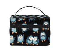 Pinguini Cartoon modellato, Borsa per il trucco Borsa per cosmetici Borsa da viaggio portatile da viaggio Astuccio per matite