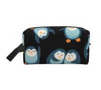 Pinguini Cartoon modellato, Borsa per il trucco Borsa per cosmetici Borsa da viaggio portatile da viaggio Borsa per trucco Organizer