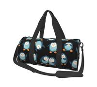 Pinguini Cartoon modellato, Borsone da viaggio di grande capacità Borsa rotonda Borsa da viaggio sportiva Borsa da viaggio Borsa da fitness