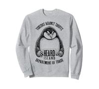 Pinguini contro le tariffe divertente Heard Island Pinguino arrabbiato Felpa