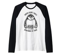 Pinguini contro le tariffe divertente Heard Island Pinguino arrabbiato Maglia con Maniche Raglan