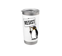 Pinguini contro le tariffe divertente pinguino Nessuna tariffa resistere Bicchiere termico in acciaio inox doppia parete