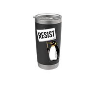 Pinguini contro le tariffe divertente pinguino Nessuna tariffa resistere Bicchiere termico in acciaio inox doppia parete