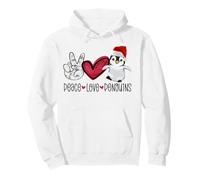 Pinguini di Natale Pace Love Cute Baby Xmas Babbo Pinguino Felpa con Cappuccio