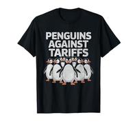 Pinguini divertenti contro le tariffe Sarcastico vintage Anti Trump Maglietta