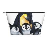 Pinguini imperatore con i bambini nella neve, Borsa da toilette Borsa per trucco Borsa per cosmetici Borsa da toilette da viaggio portatile