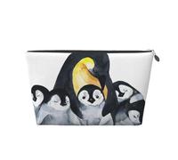 Pinguini imperatore con i bambini nella neve, Borsa da toilette Borsa per trucco Borsa per cosmetici Borsa da toilette da viaggio portatile