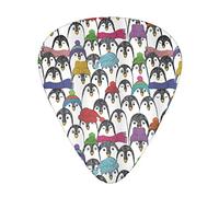 Pinguini In Cappelli Colorati E Sciarpe Regalo Chitarra Plettri Per Chitarra Elettrica Basso (12 Conteggio)