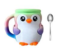 Pinguini Pinguini Formeis Porta Ghiaccio Con Cassetti Segreti Antigelo E Doppio Cucchiaio Dolce Penguine Gelato Tazza