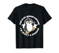 Pinguini Questo è Il Mio Costume Umano Sono Davvero Un Pinguino Maglietta