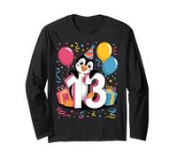 Pinguino 13 ° compleanno ragazzo ragazza 13 anni Pinguino Maglia a Manica