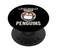 Pinguino, amo davvero i pinguini PopSockets PopGrip Adesivo
