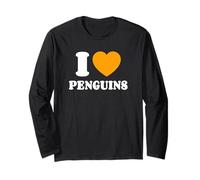 Pinguino Amo I Pinguini I Love Penguins Maglia a Manica