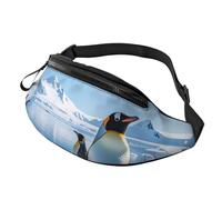 Pinguino Antartide Ice Marsupio per uomo e donna, impermeabile, sportivo, alla moda, borsa a tracolla con cinturino regolabile, grande borsa a tracolla per viaggi ed escursionismo