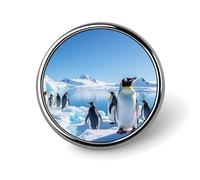 Pinguino Antartide Ice Round Badge carino smalto spilla spilla spilla personalizzata abbigliamento decorazione unisex porta badge cappelli borse camicie Decor