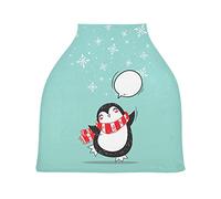 Pinguino Arte Felice Auto per Bambini Passeggino Tettoia Copri Seggiolino Copertura Infermieristica per L'Allattamento Al Seno All-In-1 Morbido Traspirante Elastica Tettuccio