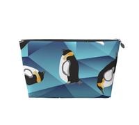 Pinguino astratto del poligono, Borsa da toilette Borsa per trucco Borsa per cosmetici Borsa da toilette da viaggio portatile