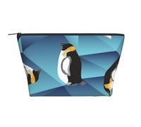 Pinguino astratto del poligono, Borsa da toilette Borsa per trucco Borsa per cosmetici Borsa da toilette da viaggio portatile