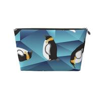 Pinguino astratto del poligono, Borsa per il trucco Borsa per cosmetici Borsa da toilette da viaggio portatile Borsa da toilette