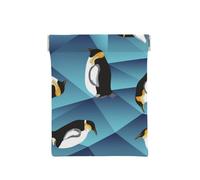Pinguino astratto del poligono, Spremere il portafoglio superiore da donna Borsa portaoggetti Piccola portamonete Portamonete