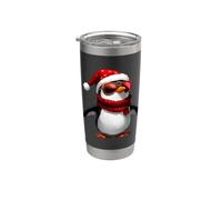 Pinguino Babbo Natale Bicchiere termico in acciaio inox doppia parete