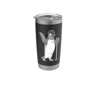 Pinguino Cantante Microfono Canto Bicchiere termico in acciaio inox doppia parete