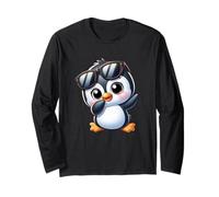Pinguino Carino con Occhiali da Sole Kawaii Cartoon Animal Maglia a Manica