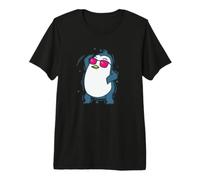 Pinguino Che Balla l'uccello Antartico Maglietta Premium