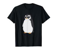 Pinguino che indossa occhiali da sole da uomo donna bambini pinguino divertente Maglietta