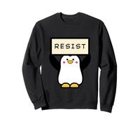 Pinguino che tiene il segno di resistenza messaggio motivazionale Felpa