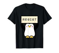 Pinguino che tiene il segno di resistenza messaggio motivazionale Maglietta