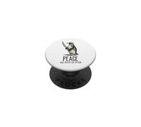 Pinguino con coltello La pace non è mai stata un'opzione Meme divertente PopSockets PopGrip Adesivo