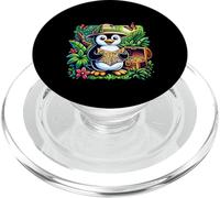 Pinguino Con Mappa Esploratore Nella Giungla PopSockets PopGrip per MagSafe