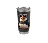 Pinguino con Occhiali da Sole Animale Amico Amore Pinguini Bicchiere termico in acciaio inox doppia parete