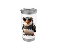 Pinguino con Occhiali da Sole Animale Amico Amore Pinguini Bicchiere termico in acciaio inox doppia parete