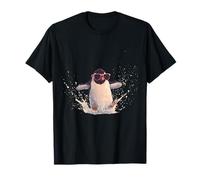 Pinguino con Occhiali da Sole, Motivo Mare, Oceano, Pinguino, Amante degli Animali Maglietta