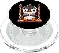 Pinguino del fumetto arrabbiato su un'altalena PopSockets PopGrip per MagSafe