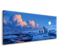 Pinguino Diamond Painting, Diamond Painting Kit Completo Paesaggi Motivo 50x100Cm Pittura Diamante, 5D Diamantini Crystal Art Kit Disegni Con Perline da Attaccare per Soprammobili Moderni -zzg2508P4